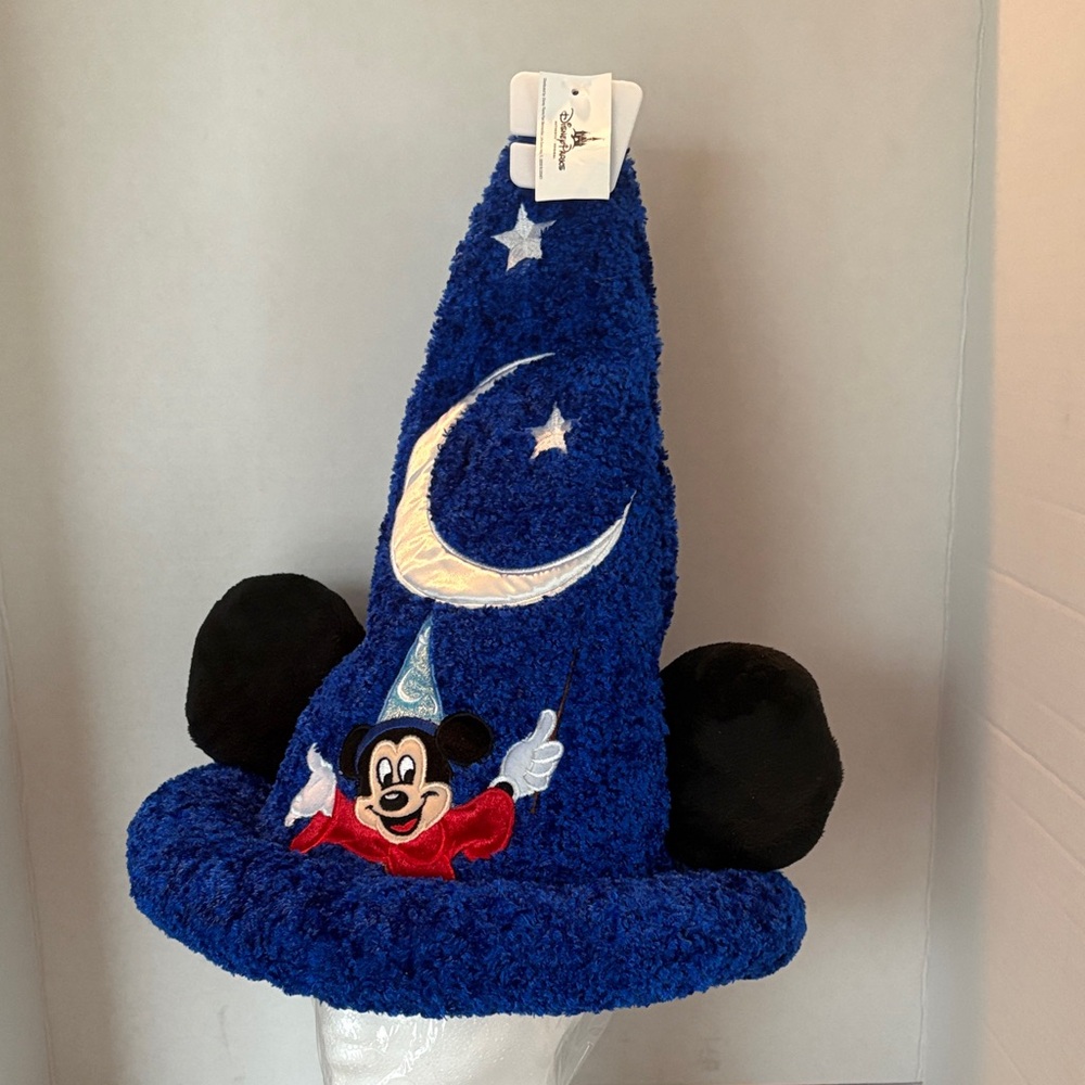 Disney Sorcerer Mickey Blue Plush Wizard Hat NWT